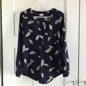 Feather Print Pixley Blouse